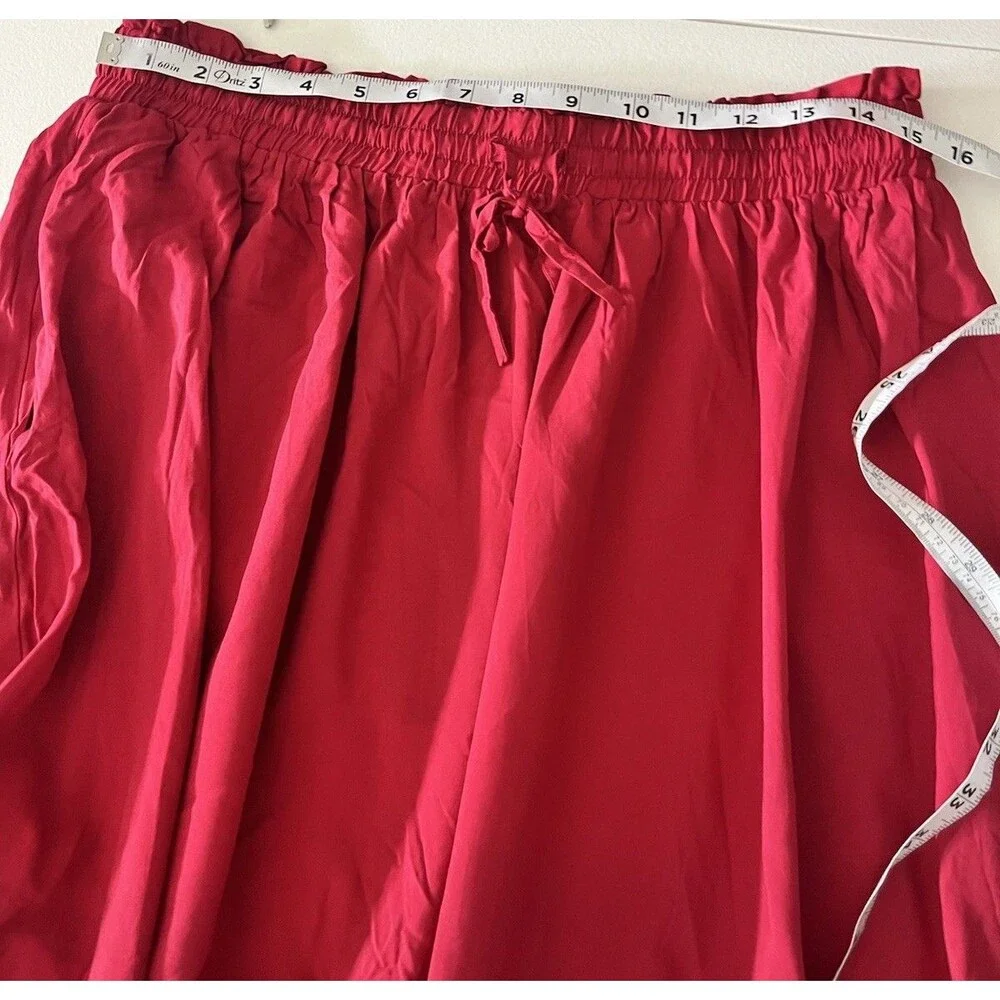 NWT Scarlett Darkness Tiered Maxi Skirt Size XL Red Whimsigoth Vampire Gothic